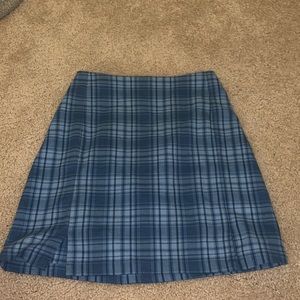 brandy plaid blue skirt
